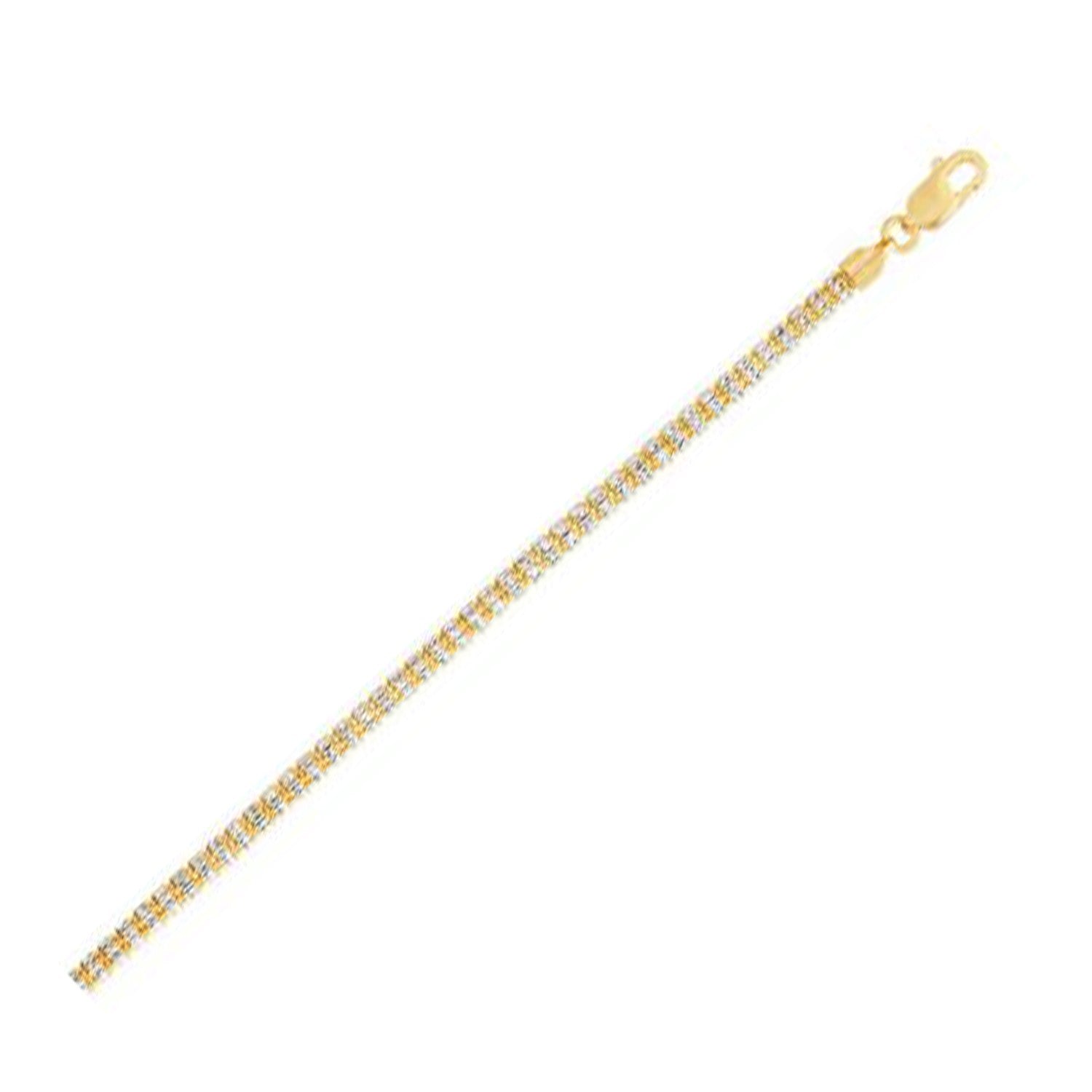 Ice Barrel Chain in 14k Yellow Gold (3.23 mm) in a sleek high-contrast midnight luxury editorial style